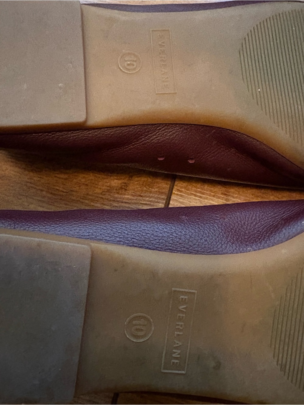 Burgundy Everlane Day Glove Flats - Picture 3 of 4
